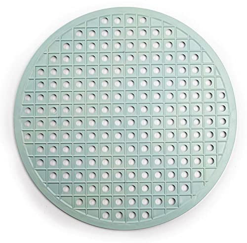 CABLEPELADO Salvaplatos y Protector de Fregadero - Rejilla y Alfombrilla de Plástico, Tapete 32 cm Diámetro, Verde