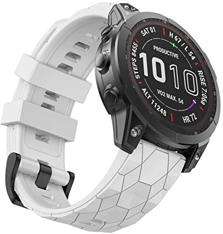 MYSNBKN Armband für Garmin Fenix 6X /Fenix 6X Pro/Fenix 7X /Fenix 3 /Fenix 3 HR/Fenix 5X /Fenix 5X Plus, Estrazarmband Quick-Fit 26mm Breite Silikon Uhrenarmband für Garmin