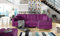 Froschkönig24 Asgard Ecksofa 250 x 162 cm Lila (Samt - Matt)