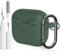 AOTUAO Compatibile con AirPods 3 2021 Custodia Cover e Kit di Pulizia, Case Protettiva Antiurto e Antiscivolo in Silicone per AirPods Terza Generazione con Moschettone, Pine Green