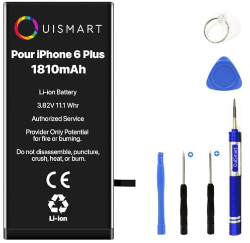 OUISMART® KIT Batterie pour IPHONE (avec Kit Outils, iPhone 6 Plus)
