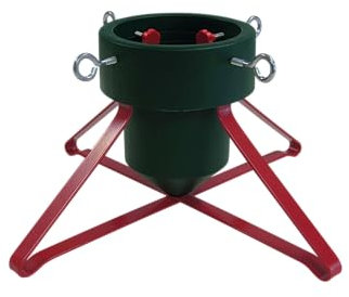 SWL Christmas Tree Stand – Heavy Duty Metal Base with Plastic Pot | Fits Trees Up to 1.7m Tall, Trunk Diameter up to 8.5cm | Secure, Stable Support for Real Trees | 0.9L Water Capacity (Small)