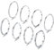 JeweBella 8 Stück Ringe Silber für Damen Edelstahl 1MM Plain Dünn Midi Fingerring Minimalistisch Daumenringe Set Stapelbarer Knuckle Ringe Silber Einfaches Twist Ringe Frauen
