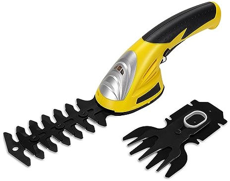 Cisaille à gazon portative de taille-haie, 7.2V taille-haie tondeuse électrique 2 en 1 sans fil herbe Rechargeable tondeuses de jardin outil for cisailles à gazon arbuste Léger et facile à utiliser