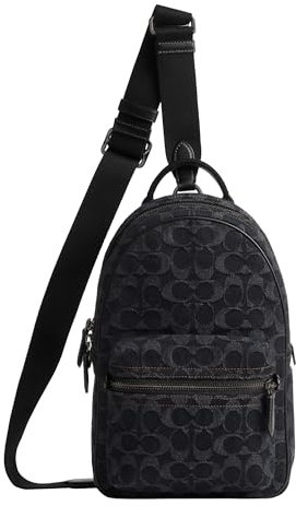 Coach Damen Signature Charter Pack, Schwarzer Denim, M