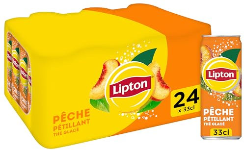 Lipton Ice Tea Pêche Pétillant Canettes 24x33CL