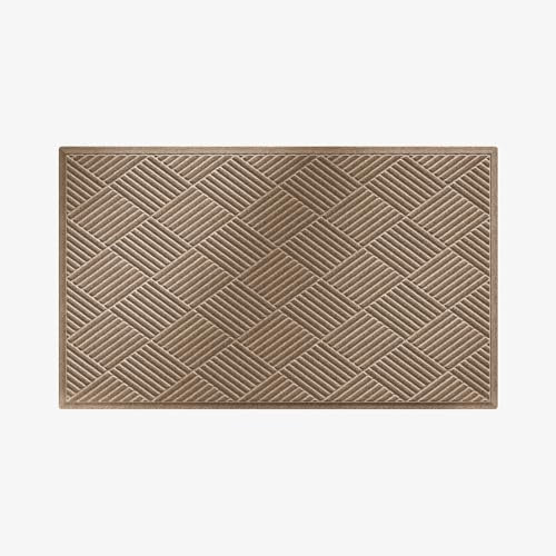 Waterhog Machine Washable Door Mat, Diamond Camel 60 x 90 cm - Heavy Duty Dirt Trapper Entrance Mat, Non-Slip Rubber Backed, Indoor/Outdoor Use, Made in Europe