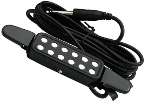FUNOMOCYA Akustischer Pickup Für Westerngitarre Ohne Bohren Mit Kabel Hochsensibler Tonabnehmer Für Akustische Gitarren Und Banjos Einfache Installation Rauscharm Professionelles Gitarrenzub