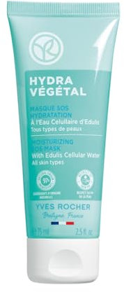 Yves Rocher HYDRA VÉGÉTAL Intensiv Feuchtigkeitsspendende SOS-Maske - Cremige Maske mit Edulis Pflanze - Für alle Hauttypen -Spendende Frische, Komfort und Strahlkraft - 75 ml
