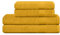 CAMRY Handtuch Set 4-teilig - 2 Badetücher 70x140 cm und 2 Handtücher 50x100 cm aus 100% Baumwolle 500 g/m² - weiche und saugstarke Tücher in Farbe Mustard