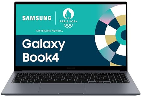 Samsung Galaxy Book4 Ordinateur Portable 15.6'', Intel Core 5, 8Go RAM 512Go SSD Intel Graphics, Gris, Clavier AZERTY FR