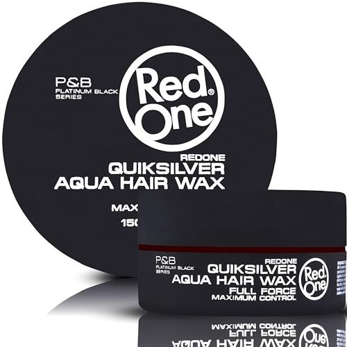 RedOne Aquatisches Haarwachs Grau 150ml | Kantenkontrolle | Ultra-Halt | Haarwachs für Männer und Frauen | Wassermelonenduft | Maximale Kontrolle