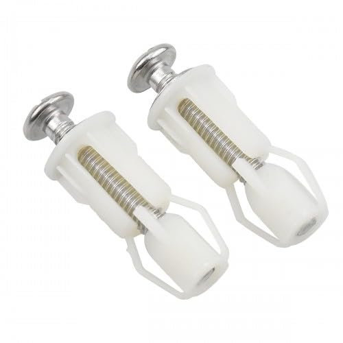 2 Piezas Tornillos para Asiento de Inodoro, Tornillos de Fijación de Orificio para Inodoro, Tornillo de Expansion para Tapa WC, Fijaciones Asiento Inodoro