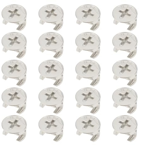 20 Piezas de Tornillos de Leva para Muebles 110630 Tuercas de Seguridad de Leva Excéntricas 14,3 * 9,3 Mm Tornillos de Repuesto Compatible con IKEA