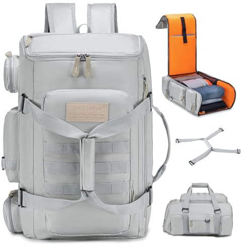 SPAHER 50L Wanderrucksack Reiserucksack 55x35x25 Handgepäck Rucksack KLM Air France Transavia Reisetasche Großer Militär Taktischer Rucksack Wasserdicht Sportrucksack Trekkingrucksack Herren Damen