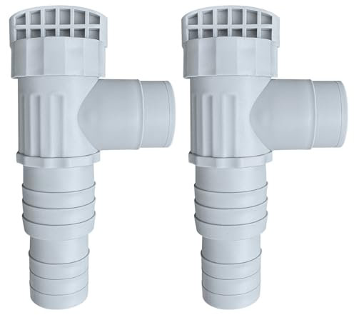 Kyzuzia Robinet d'arrêt pour piscines,Vanne d'entretien/d'arrêt pour Piscine avec Raccord de Tuyau de 32/38mm,Accessoires d'entretien de Piscine-Lot de 2