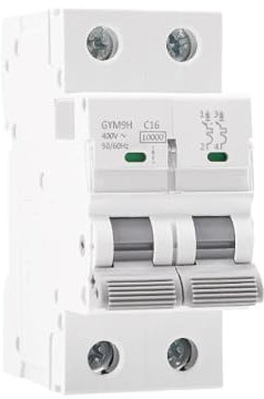 Disjoncteur MCB 2P 6A 10A 16A 20A 25A 32A 40A 50A 63A 220V Courbe C(6A)