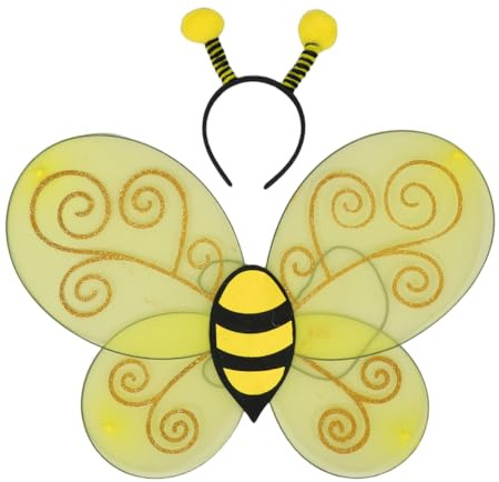 Garneck Bandeau D'Ailes D'Abeille Pour Déguisement De Fête Serre-Tête D'Abeille Accessoire Pour Cheveux Déguisement D'Halloween Bébé Fille Ailes