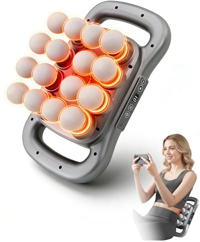 16 Head Massage Gun Set - Deep Tissue Percussion Massager with 9 Modes & Levels with Red Light Therapy, for Legs, Waist, Buttocks Muscles Pain Relief, Best Gift for Women, Men, Mom and Dad