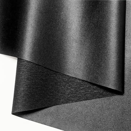 KELUBATU Kunstleder Meterware, Weich Wasserfest, Schwarz 50x140cm | Glattes Lederimitat, wasserfest, pflegeleicht, schneid- und nähbar, für Autositze, Möbelbezüge, Stühle, Upcycling, Taschen
