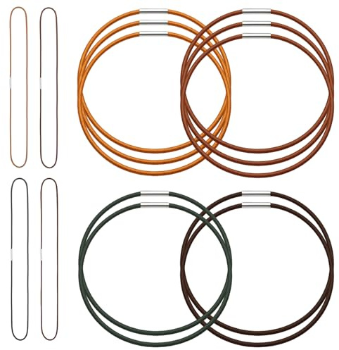 10 PCS Elastic Bands for Travelers Notebook Inserts, with Silver Reinforced Nodes Elastic Bands, Journal Accessories Fits Travel Notebook Travel Journal Connect (Orange,Caramel,Coffee,Green)