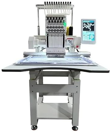 Langlebige automatische Stickmaschine – Kommerzielle Einzelkopf-Stickmaschine mit USB-Designübertragung für Uniformen, Bekleidung und Kappenproduktion
