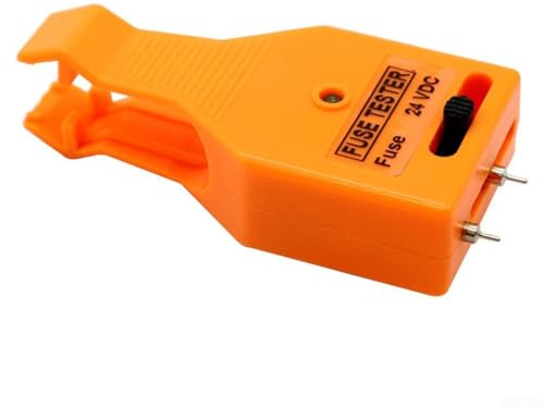 Tester per fusibili automobilistici, strumento di rimozione dell'estrattore di fusibili in plastica per fusibili mini standard e maxi, sonda regolabile con indicatore luminoso per fusibili auto e