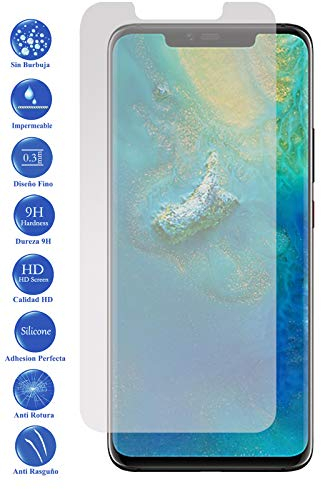 Todotumovil Protector de Pantalla Huawei Mate 20 Pro Color Transparente Completo 3D Cristal Templado Vidrio Curvo para movil
