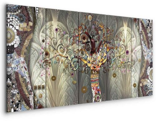 murando - Quadro Gustav Klimt 200x80 cm 5 Pezzi Stampa su tela XXL Immagini Moderni Murale Fotografia Grafica Decorazione da parete Quadri Componibili Albero Astratto