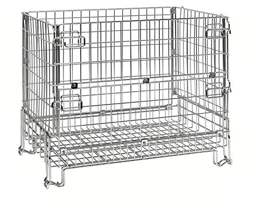 Gitterbox Palettenbox 1.000 kg, faltbar, LxBxH 1.200 x 800 x 980 mm, verzinkt
