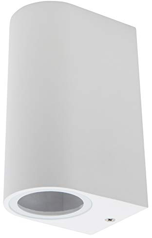 McShine - Wandleuchte | Oval-W | weiß, IP44, 2x GU10, Aluminium Gehäuse