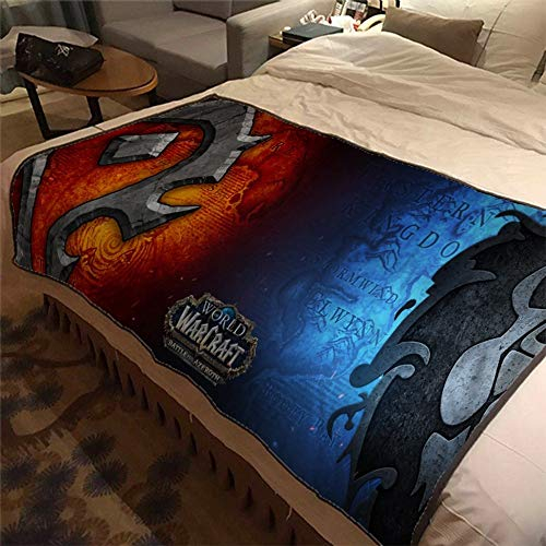 ASDIWON World of Warcraft Flanelldecke für Sofa, Bett, warm, weich, geeignet für Klimaanlage, Decke, Nickerchen, 150 x 200 cm