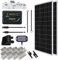 Renogy 200W Solar Panel Kit, 12 Volt Solar Kit RV Off-Grid Kit with 30A LCD Charge Controller+ BT-1 Bluetooth+ Mounting Brackets+ Branch Connector+ Solar Cables+ Cable Entry Housing