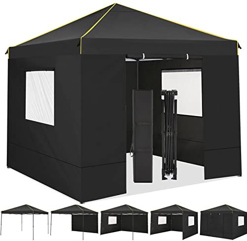 COBIZI Barnum Pliant 3x3 Professionnel Tonnelle Pliante 3x3 Imperméable avec 4 Parois Protection UV Chapiteau Pliable Tente de Reception Tonnelle de Jardin,Terrasse,Exterieur
