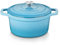 vancasso Casserole Dish, 5 Liters Blue Round Cast Iron Dutch Oven, Naturally Non-Stick Braise Pan with Stainless Steel Knob Lid Enameled Cast Iron Pot for All Stovetops Compatible - 26cm