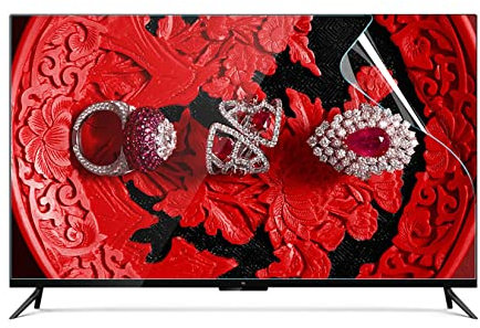 WLWLEO Anti Glare TV Screen Protector, Blue Light Blocking Filter, Anti-UV Eye Protection Film for 60-65 inch TV Monitors, Relieve Eye Fatigue, Help You Sleep Better,60 inch