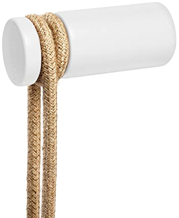 Rolé, pasacables de Madera, fijación a Pared para lámpara Colgante - Blanco