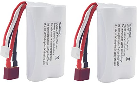 ZYGY 2PCS 11.1V 2000mAh T Plug Lithium Battery for R608 2104 210E 200E Brushless High Speed Water RC Speedboat RC Boat Model Tumbler Toy Boat Battery