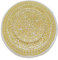 Trimming Shop 13-Inch Round Glass Charger Plates with Gold Mandala Design for Weddings, Banquets, and Dinner Parties – 33cm, Elegant Decorative Table Service Ware