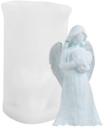 Kerzen Silikonform - 3D Engel Kerzenformen, Engel Form Kerzen Gießen Formen, 3D Silikonform Weihnachten Kerzenform Für Duftkerze, Seife, Kuchendekoration, Handwerk Ornamente