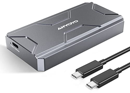 ANYOYO 40Gbps NVMe SSD Gehäuse für Thunderbolt 4/3, USB4 M.2 NVMe Gehäuse für PCIe 2280 M-Key (B+M Key), USB C Gehäuse kompatibel für Thunderbolt 3/4 (6609-S)
