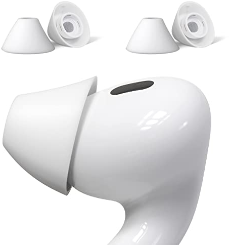Ersatz-Ohrstöpsel für Airpods Pro 2 und AirPods Pro mit Loch zur Geräuschreduzierung, 2 Paar Silikon Aufsätze für Airpods Pro mit tragbarer Aufbewahrungsbox und passend für die Ladehülle (L)