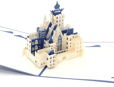 LuLu 3D Pop Up Karte - Schloss Burg Castle Geburtstagskarte & Dankeskarte für Geschenk, Gutschein, Weihnachten, Einladung, Geburtstag & Glückwunschkarte