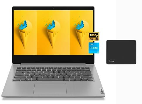 Lenovo Ideapad 3i Ordinateur portable professionnel, écran FHD de 14 po, processeur Intel Core i3-1115G4 de 11e génération, carte graphique Intel UHD, 4 Go de RAM PCIe SSD, webcam, Bluetooth, Windows