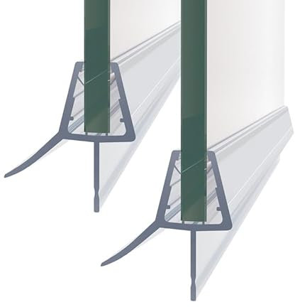 Ersatz Dusche Dichtung 2 Stück 80cm Wasserabweiser Duschdichtung für 4mm/ 5mm/ 6mm Duschtüren Duschtür, Transparent Wasserabweisprofil Spritzschutz Gummilippe für Duschwand Glastür Duschkabine