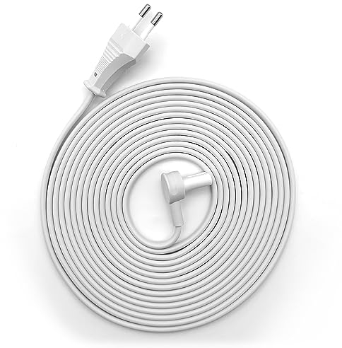 BrightOn® Ersatznetzkabel Kompatibel mit Sonos ERA 100, ERA 300 & Mini Sub Lautsprechern, EU-Version, (1er-Pack) (5 Meter, Weiß)