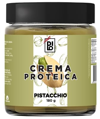 DILO - Crema Proteica Spalmabile al Pistacchio, Senza Zuccheri Aggiunti, Senza Glutine, con il 25% di Proteine - 180gr