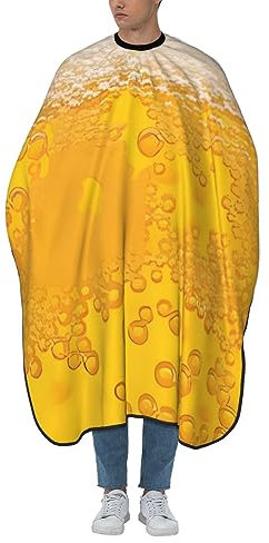 UNIOND Cape de coupe de cheveux en mousse de bière pour adulte 140 cm x 168 cm, blanc, taille unique