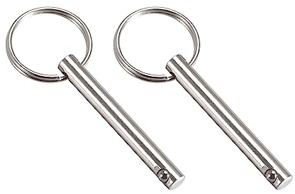 METALLIXITY 2Stk Schnellverschluss Stifte 6mmx50mm Karbonstahl Ziehbolzen | Für Schiffbau Schiffsausrüster Boot Oben