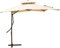 Briconess.com Ombrellone laterale Push up in acciaio 250x250 cm Beige Garden Deluxe Collection